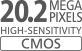 Snímač CMOS s rozlišením 20,2 megapixelu