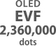 Velký elektronický hledáček s rychlou odezvou umístěný uprostřed