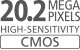 Snímač CMOS s rozlišením 20,2 megapixelu