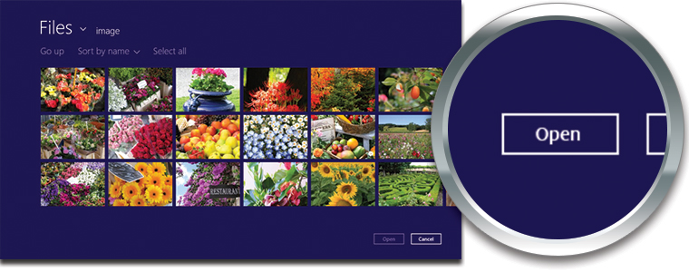 2. Select the images stored on your device to be registered with EPP app and tap ‘Open’