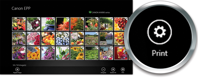 3. Select one or multiple images and tap ‘Print’.